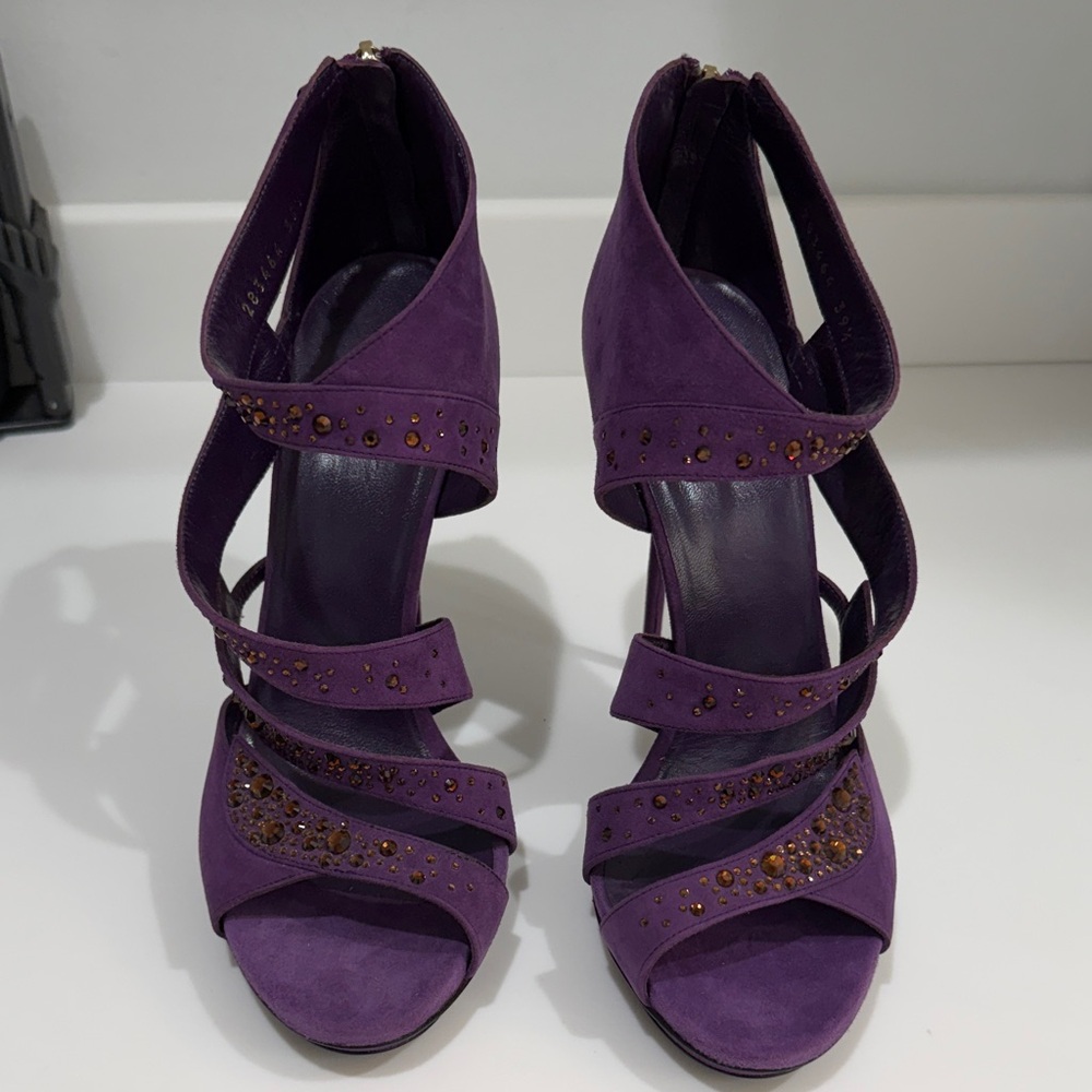 Gucci Purple Strappy Heels